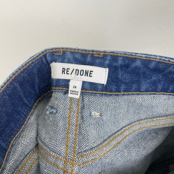 RE/DONE 70s straight-leg mid-rise jeans in color River Size 24 - Picture 4 of 8